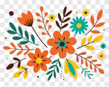 Colorful Floral Arrangement PNG