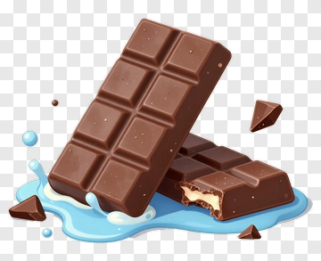 Chocolate Bar On A Blue Background PNG