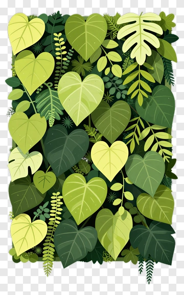 Colorful Leaf Composition PNG