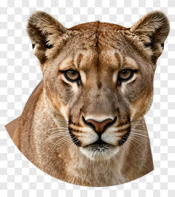 Lioness Portrait PNG