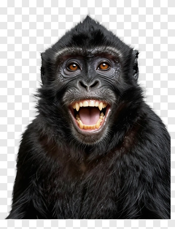 Smiling Monkey With Open Mouth PNG