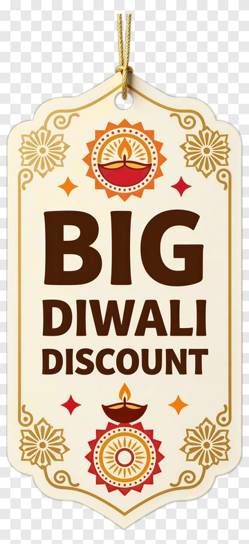 Big Diwali Discount Tag PNG
