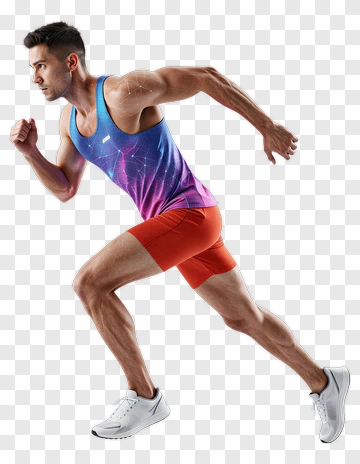 Athlete Running In Sportswear PNG
