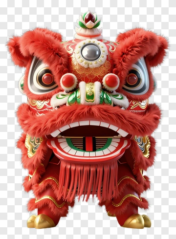3D Lion Dance Costume PNG