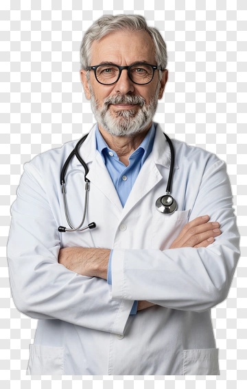 Doctor With Stethoscope And Glasses PNG