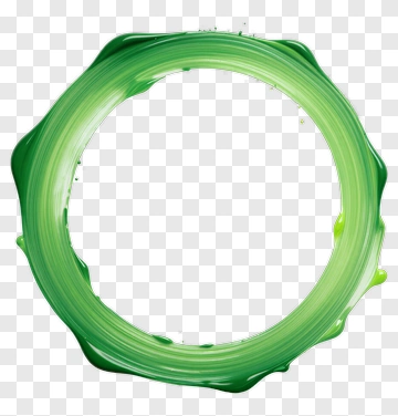 Green Brush Stroke Circle PNG