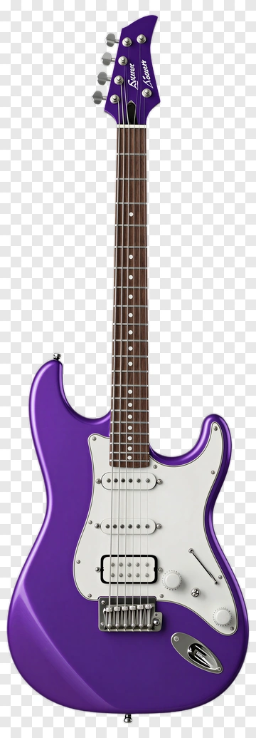 Purple Electric Guitar PNG