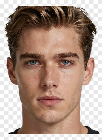 Young Man With Short Hair PNG