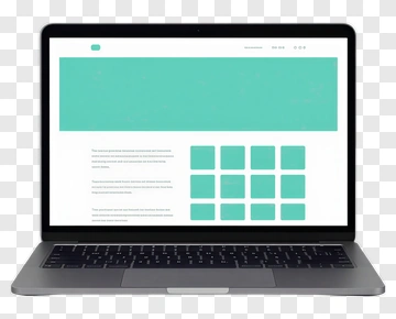 Laptop With User Interface Display PNG