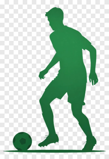 Silhouette Football Player Kicking A Ball PNG
