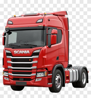 Red Scania Truck PNG