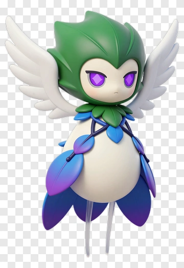 3D Cartoon Fairy Character With Colorful Wings PNG