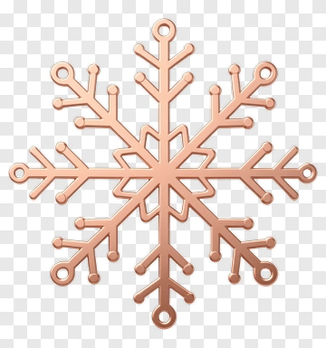 Rose Gold Snowflake PNG