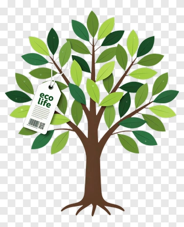 Colorful Eco Tree PNG