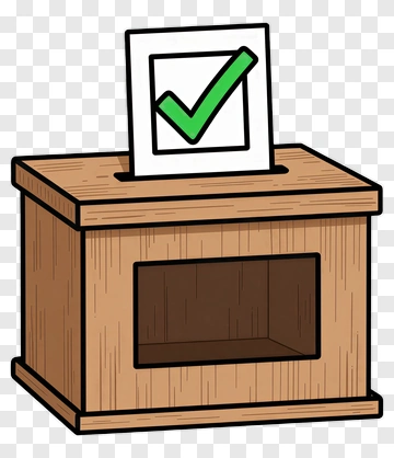 Ballot Box With Checked Vote PNG