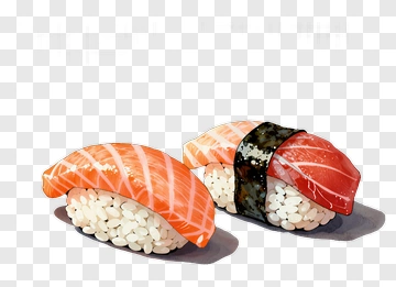 Sushi Nigiri With Salmon And Tuna PNG