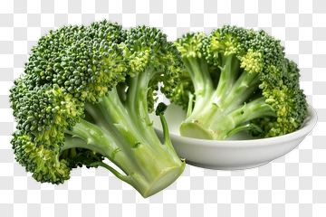 Fresh Broccoli On A White Plate PNG