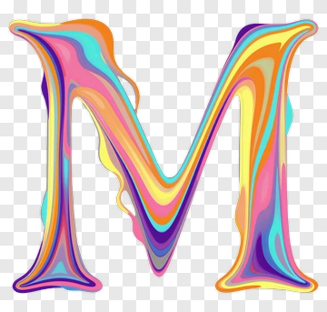 Colorful Letter M PNG