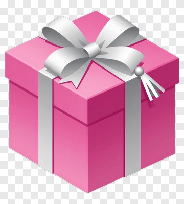 Pink Gift Box With Ribbon PNG