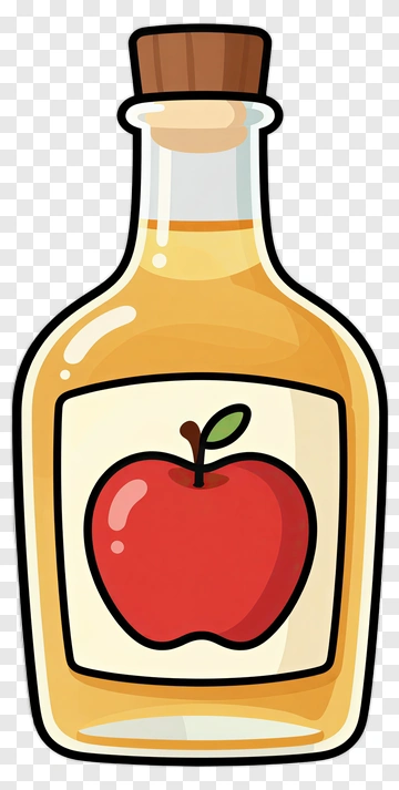 Cartoon Apple Juice Bottle PNG