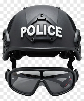 Police Helmet And Goggles PNG