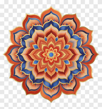 Colorful Mandala Design PNG