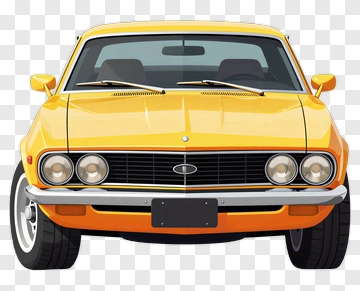 Yellow Sports Car PNG