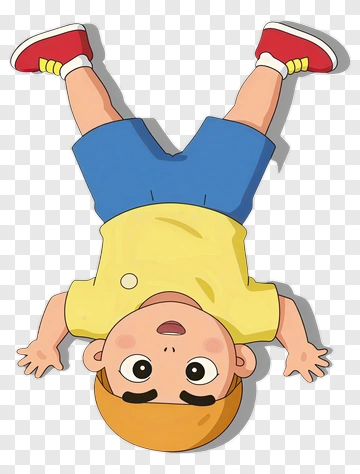 Cartoon Boy Lying On Ground PNG