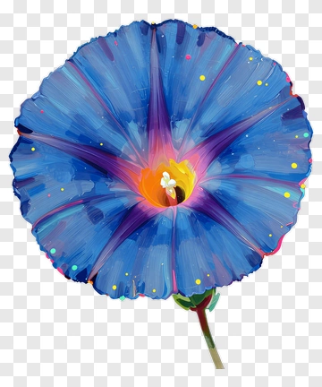 Colorful Blue Flower PNG