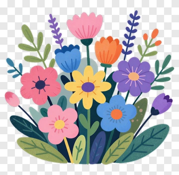 Colorful Flower Bouquet PNG