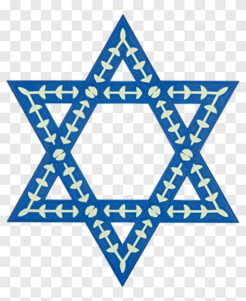 Star Of David With Decorative Patterns PNG