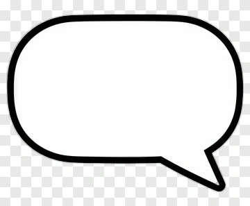 Blank Speech Bubble With Outline PNG