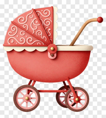 Cartoon Baby Stroller PNG