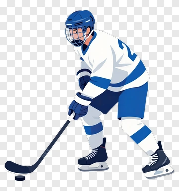Hockey Player Shooting A Puck PNG
