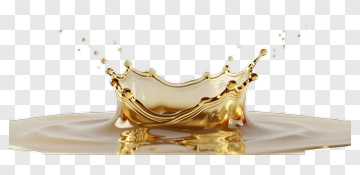 Golden Liquid Splash PNG