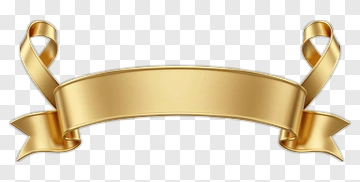 Gold Ribbon Banner PNG