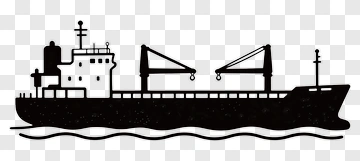 Cargo Ship Silhouette PNG