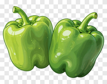 Green Bell Peppers PNG