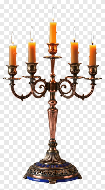 Candle Holder With Five Candles PNG