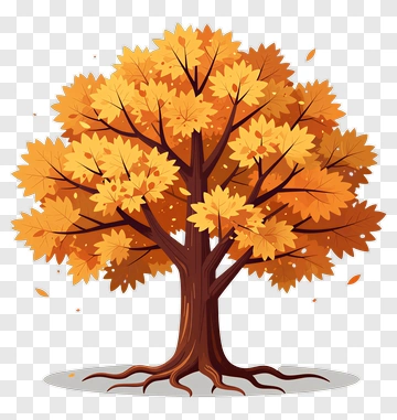 Colorful Tree With Autumn Leaves PNG