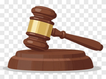 Wooden Gavel On A Sound Block PNG