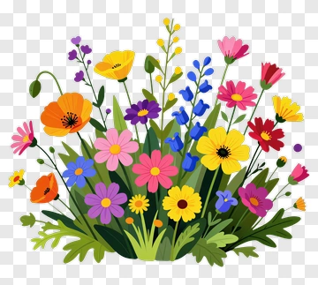 Colorful Flower Bouquet PNG