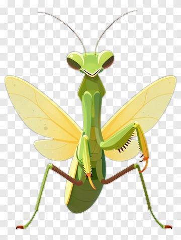 Cartoon Praying Mantis PNG