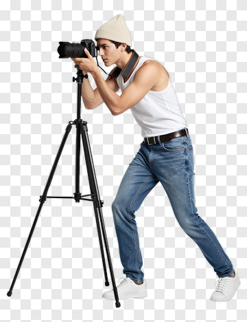 Photographer Taking A Picture With A Tripod PNG