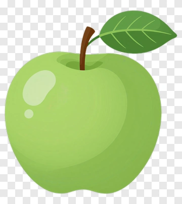 Cartoon Green Apple PNG
