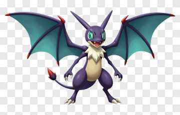 Cartoon Dragon With Wings PNG