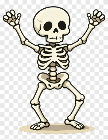 Cartoon Skeleton Dancing PNG
