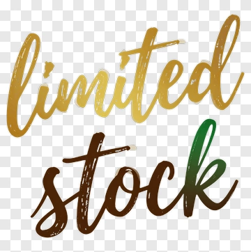 Limited Stock Text Design PNG