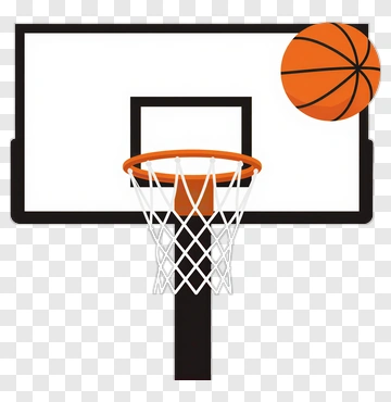 Basketball Hoop With A Ball PNG