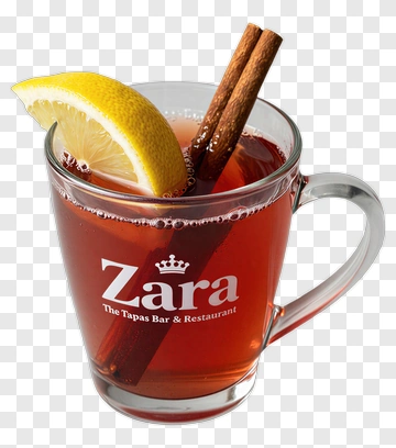 Cup Of Hot Beverage With Lemon And Cinnamon Sticks PNG